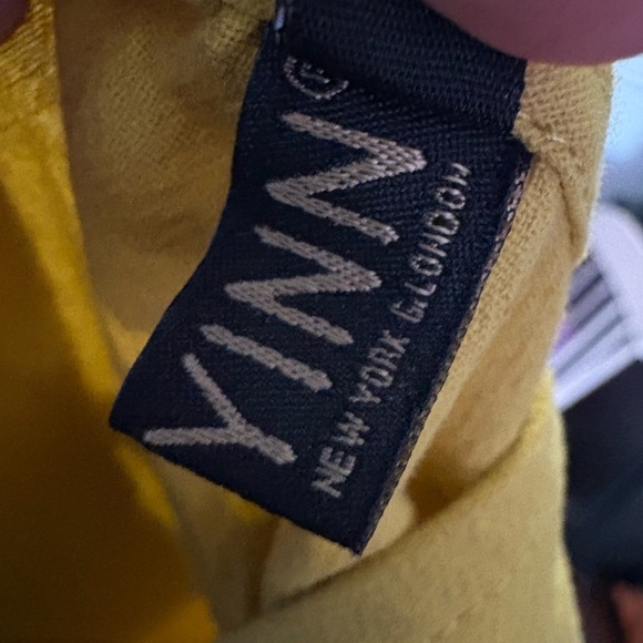 New York & Company Mustard Ruffled Blouse - Picture 4 of 5